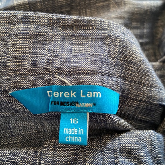 Derek Lam Chambray Button Front Dress w Pockets 16 - Picture 10 of 11